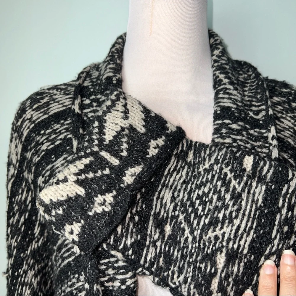 Free People Black and White Cardigan